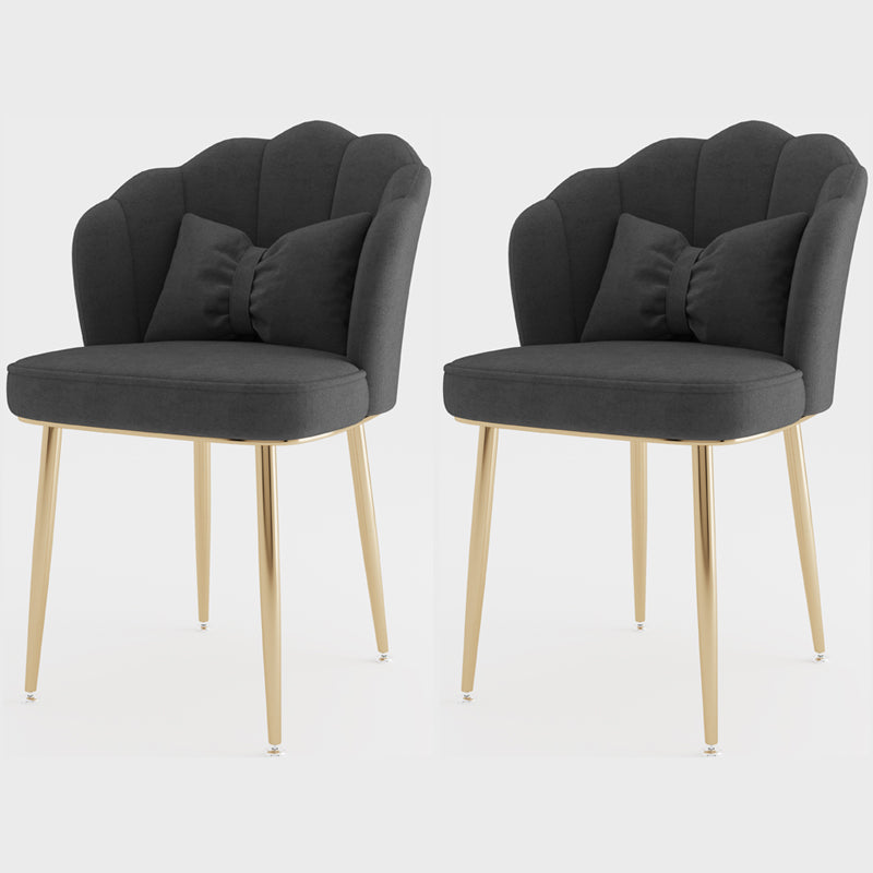 Metal Scandinavian Style Dining Side Chair Home Armless Solid Back Chair Dark Gray 2 Piece Set Brass Gold Clearhalo ' kitchen&dining_furn' 'Dining Chairs' 'Dining Tables & Seating' 'dining_chair' 'furn' 'furn_dining_chair' 'Furniture' 'furniture_dining_chair' 'Kitchen & Dining Furniture' 'kitchen' 3968498