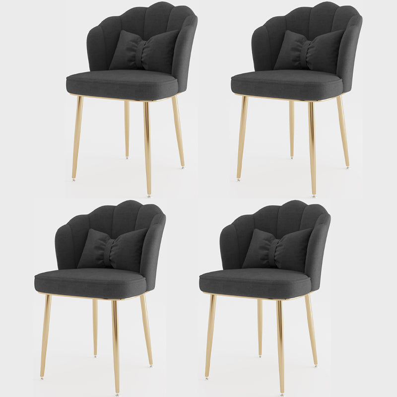 Metal Scandinavian Style Dining Side Chair Home Armless Solid Back Chair Dark Gray 4 Piece Set Brass Gold Clearhalo ' kitchen&dining_furn' 'Dining Chairs' 'Dining Tables & Seating' 'dining_chair' 'furn' 'furn_dining_chair' 'Furniture' 'furniture_dining_chair' 'Kitchen & Dining Furniture' 'kitchen' 3968500