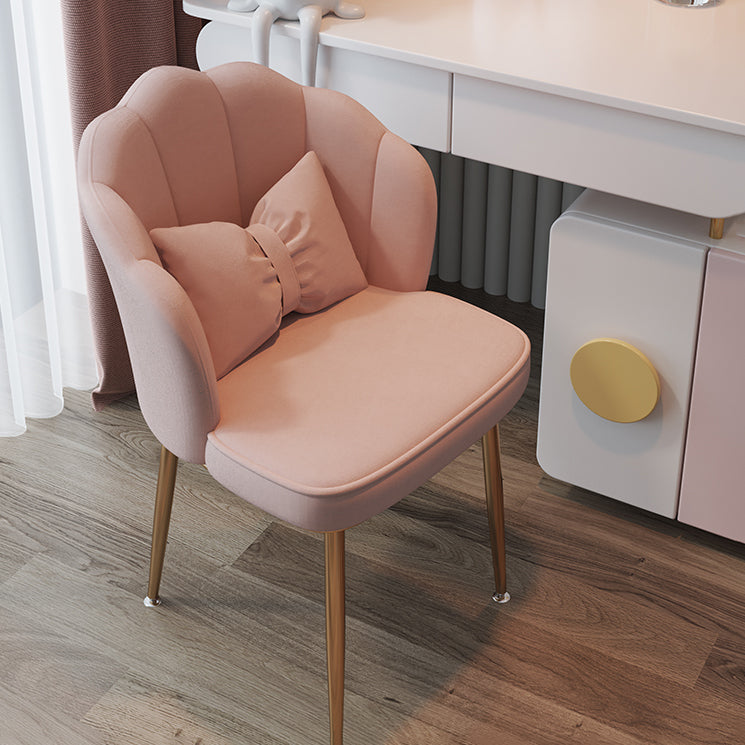 Metal Scandinavian Style Dining Side Chair Home Armless Solid Back Chair Clearhalo ' kitchen&dining_furn' 'Dining Chairs' 'Dining Tables & Seating' 'dining_chair' 'furn' 'furn_dining_chair' 'Furniture' 'furniture_dining_chair' 'Kitchen & Dining Furniture' 'kitchen' 3968503