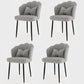 Metal Scandinavian Style Dining Side Chair Home Armless Solid Back Chair Light Gray 4 Piece Set Black Clearhalo ' kitchen&dining_furn' 'Dining Chairs' 'Dining Tables & Seating' 'dining_chair' 'furn' 'furn_dining_chair' 'Furniture' 'furniture_dining_chair' 'Kitchen & Dining Furniture' 'kitchen' 3968508