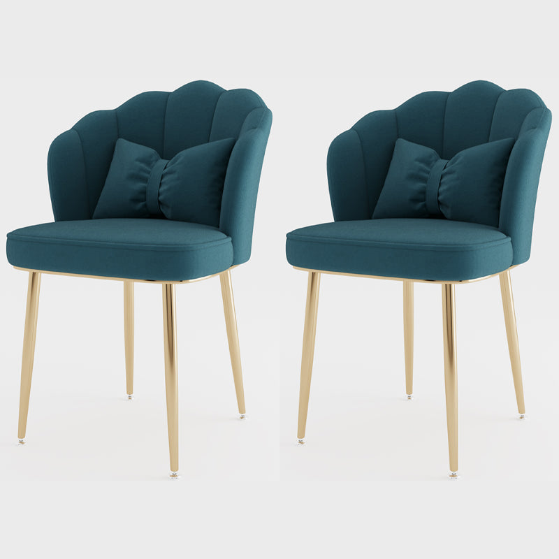 Metal Scandinavian Style Dining Side Chair Home Armless Solid Back Chair Blue 2 Piece Set Brass Gold Clearhalo ' kitchen&dining_furn' 'Dining Chairs' 'Dining Tables & Seating' 'dining_chair' 'furn' 'furn_dining_chair' 'Furniture' 'furniture_dining_chair' 'Kitchen & Dining Furniture' 'kitchen' 3968516