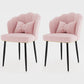 Metal Scandinavian Style Dining Side Chair Home Armless Solid Back Chair Pink 2 Piece Set Black Clearhalo ' kitchen&dining_furn' 'Dining Chairs' 'Dining Tables & Seating' 'dining_chair' 'furn' 'furn_dining_chair' 'Furniture' 'furniture_dining_chair' 'Kitchen & Dining Furniture' 'kitchen' 3968519