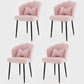Metal Scandinavian Style Dining Side Chair Home Armless Solid Back Chair Pink 4 Piece Set Black Clearhalo ' kitchen&dining_furn' 'Dining Chairs' 'Dining Tables & Seating' 'dining_chair' 'furn' 'furn_dining_chair' 'Furniture' 'furniture_dining_chair' 'Kitchen & Dining Furniture' 'kitchen' 3968520