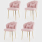 Metal Scandinavian Style Dining Side Chair Home Armless Solid Back Chair Pink 4 Piece Set Brass Gold Clearhalo ' kitchen&dining_furn' 'Dining Chairs' 'Dining Tables & Seating' 'dining_chair' 'furn' 'furn_dining_chair' 'Furniture' 'furniture_dining_chair' 'Kitchen & Dining Furniture' 'kitchen' 3968523