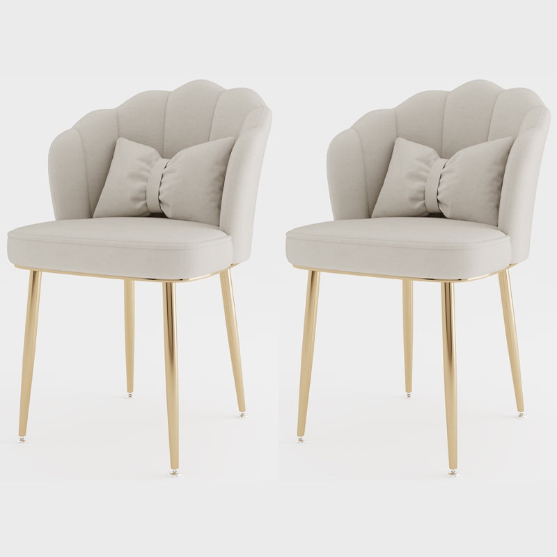 Metal Scandinavian Style Dining Side Chair Home Armless Solid Back Chair White 2 Piece Set Brass Gold Clearhalo ' kitchen&dining_furn' 'Dining Chairs' 'Dining Tables & Seating' 'dining_chair' 'furn' 'furn_dining_chair' 'Furniture' 'furniture_dining_chair' 'Kitchen & Dining Furniture' 'kitchen' 3968525