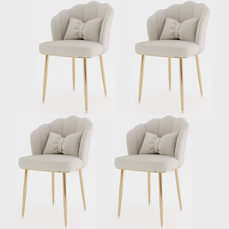 Metal Scandinavian Style Dining Side Chair Home Armless Solid Back Chair White 4 Piece Set Brass Gold Clearhalo ' kitchen&dining_furn' 'Dining Chairs' 'Dining Tables & Seating' 'dining_chair' 'furn' 'furn_dining_chair' 'Furniture' 'furniture_dining_chair' 'Kitchen & Dining Furniture' 'kitchen' 3968526