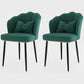 Metal Scandinavian Style Dining Side Chair Home Armless Solid Back Chair Green 2 Piece Set Black Clearhalo ' kitchen&dining_furn' 'Dining Chairs' 'Dining Tables & Seating' 'dining_chair' 'furn' 'furn_dining_chair' 'Furniture' 'furniture_dining_chair' 'Kitchen & Dining Furniture' 'kitchen' 3968528