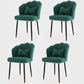 Metal Scandinavian Style Dining Side Chair Home Armless Solid Back Chair Green 4 Piece Set Black Clearhalo ' kitchen&dining_furn' 'Dining Chairs' 'Dining Tables & Seating' 'dining_chair' 'furn' 'furn_dining_chair' 'Furniture' 'furniture_dining_chair' 'Kitchen & Dining Furniture' 'kitchen' 3968529