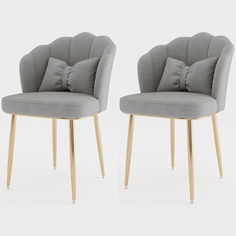 Metal Scandinavian Style Dining Side Chair Home Armless Solid Back Chair Light Gray 2 Piece Set Brass Gold Clearhalo ' kitchen&dining_furn' 'Dining Chairs' 'Dining Tables & Seating' 'dining_chair' 'furn' 'furn_dining_chair' 'Furniture' 'furniture_dining_chair' 'Kitchen & Dining Furniture' 'kitchen' 3968531