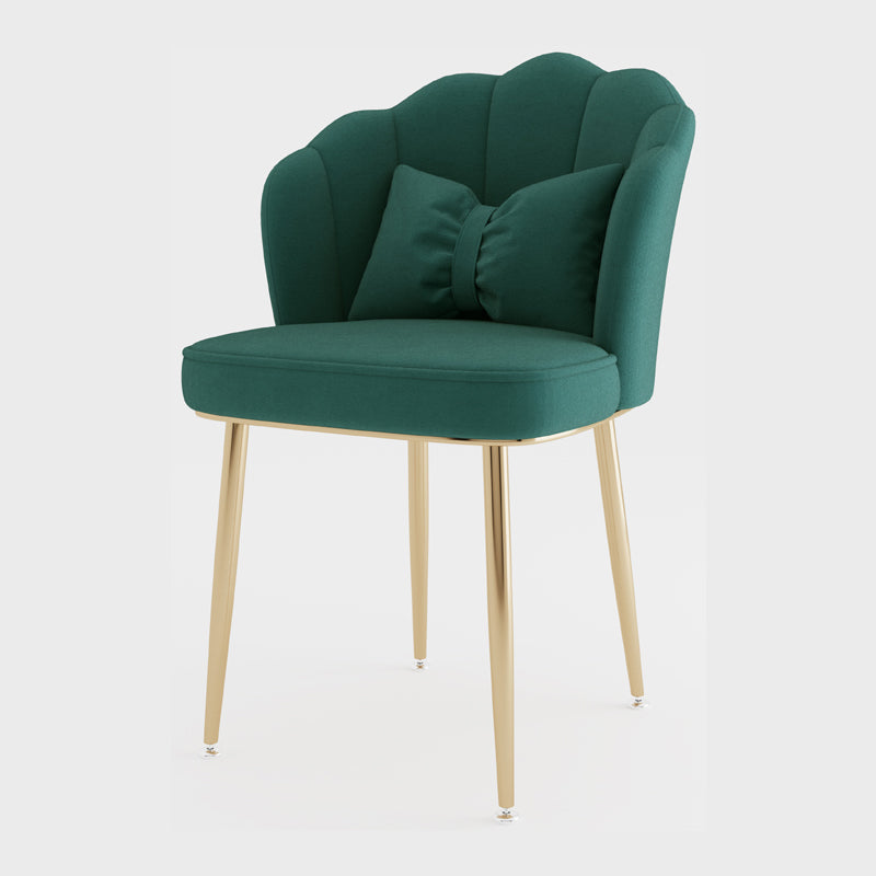 Metal Scandinavian Style Dining Side Chair Home Armless Solid Back Chair Green 1 Piece Brass Gold Clearhalo ' kitchen&dining_furn' 'Dining Chairs' 'Dining Tables & Seating' 'dining_chair' 'furn' 'furn_dining_chair' 'Furniture' 'furniture_dining_chair' 'Kitchen & Dining Furniture' 'kitchen' 3968533