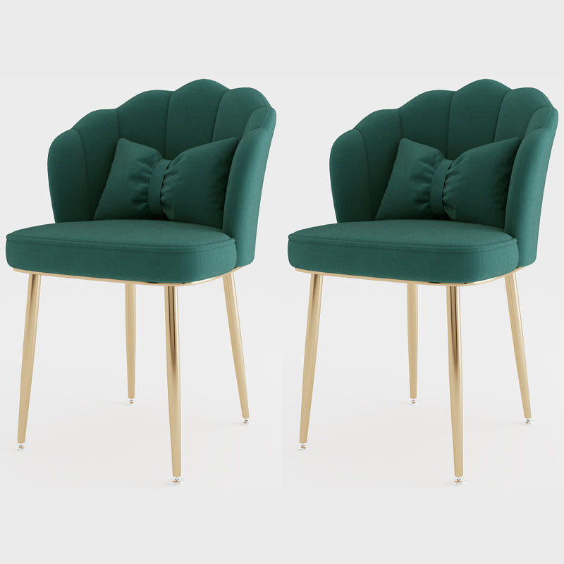 Metal Scandinavian Style Dining Side Chair Home Armless Solid Back Chair Green 2 Piece Set Brass Gold Clearhalo ' kitchen&dining_furn' 'Dining Chairs' 'Dining Tables & Seating' 'dining_chair' 'furn' 'furn_dining_chair' 'Furniture' 'furniture_dining_chair' 'Kitchen & Dining Furniture' 'kitchen' 3968534