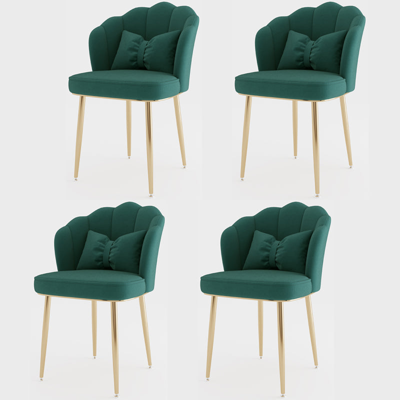 Metal Scandinavian Style Dining Side Chair Home Armless Solid Back Chair Green 4 Piece Set Brass Gold Clearhalo ' kitchen&dining_furn' 'Dining Chairs' 'Dining Tables & Seating' 'dining_chair' 'furn' 'furn_dining_chair' 'Furniture' 'furniture_dining_chair' 'Kitchen & Dining Furniture' 'kitchen' 3968535