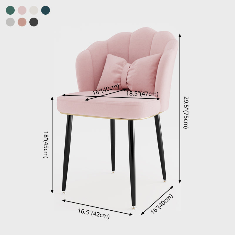 Metal Scandinavian Style Dining Side Chair Home Armless Solid Back Chair Clearhalo ' kitchen&dining_furn' 'Dining Chairs' 'Dining Tables & Seating' 'dining_chair' 'furn' 'furn_dining_chair' 'Furniture' 'furniture_dining_chair' 'Kitchen & Dining Furniture' 'kitchen' 3968536