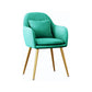 Scandinavian Style Metal Dining Chair Bedroom Upholstered Chair with Arm Green 1 Piece Brass Gold Clearhalo ' kitchen&dining_furn' 'Dining Chairs' 'Dining Tables & Seating' 'dining_chair' 'furn' 'furn_dining_chair' 'Furniture' 'furniture_dining_chair' 'Kitchen & Dining Furniture' 'kitchen' 3968543