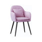 Scandinavian Style Metal Dining Chair Bedroom Upholstered Chair with Arm Purple 1 Piece Black Clearhalo ' kitchen&dining_furn' 'Dining Chairs' 'Dining Tables & Seating' 'dining_chair' 'furn' 'furn_dining_chair' 'Furniture' 'furniture_dining_chair' 'Kitchen & Dining Furniture' 'kitchen' 3968568