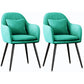 Scandinavian Style Metal Dining Chair Bedroom Upholstered Chair with Arm Green 2 Piece Set Black Clearhalo ' kitchen&dining_furn' 'Dining Chairs' 'Dining Tables & Seating' 'dining_chair' 'furn' 'furn_dining_chair' 'Furniture' 'furniture_dining_chair' 'Kitchen & Dining Furniture' 'kitchen' 3968575