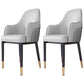 Scandinavian Style Dining Chair Upholstered Dining Room Metal Chair with Arm Grey 2 Piece Set Clearhalo ' kitchen&dining_furn' 'Dining Chairs' 'Dining Tables & Seating' 'dining_chair' 'furn' 'furn_dining_chair' 'Furniture' 'furniture_dining_chair' 'Kitchen & Dining Furniture' 'kitchen' 3968589
