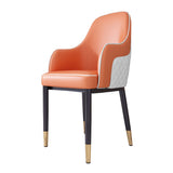 Scandinavian Style Dining Chair Upholstered Dining Room Metal Chair with Arm Clearhalo ' kitchen&dining_furn' 'Dining Chairs' 'Dining Tables & Seating' 'dining_chair' 'furn' 'furn_dining_chair' 'Furniture' 'furniture_dining_chair' 'Kitchen & Dining Furniture' 'kitchen' 3968590