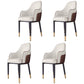 Scandinavian Style Dining Chair Upholstered Dining Room Metal Chair with Arm Beige-Coffee 4 Piece Set Clearhalo ' kitchen&dining_furn' 'Dining Chairs' 'Dining Tables & Seating' 'dining_chair' 'furn' 'furn_dining_chair' 'Furniture' 'furniture_dining_chair' 'Kitchen & Dining Furniture' 'kitchen' 3968596