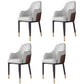 Scandinavian Style Dining Chair Upholstered Dining Room Metal Chair with Arm Gray Coffee 4 Piece Set Clearhalo ' kitchen&dining_furn' 'Dining Chairs' 'Dining Tables & Seating' 'dining_chair' 'furn' 'furn_dining_chair' 'Furniture' 'furniture_dining_chair' 'Kitchen & Dining Furniture' 'kitchen' 3968605