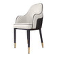 Scandinavian Style Dining Chair Upholstered Dining Room Metal Chair with Arm White-Black 1 Piece Clearhalo ' kitchen&dining_furn' 'Dining Chairs' 'Dining Tables & Seating' 'dining_chair' 'furn' 'furn_dining_chair' 'Furniture' 'furniture_dining_chair' 'Kitchen & Dining Furniture' 'kitchen' 3968606