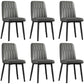 Scandinavian Style Metal Dining Chair Dining Room Armless Solid Back Chair Dark Gray 6 Piece Set Black Clearhalo ' kitchen&dining_furn' 'Dining Chairs' 'Dining Tables & Seating' 'dining_chair' 'furn' 'furn_dining_chair' 'Furniture' 'furniture_dining_chair' 'Kitchen & Dining Furniture' 'kitchen' 3968641
