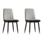 Scandinavian Style Metal Dining Chair Dining Room Armless Solid Back Chair Grey 2 Piece Set Black Gold Clearhalo ' kitchen&dining_furn' 'Dining Chairs' 'Dining Tables & Seating' 'dining_chair' 'furn' 'furn_dining_chair' 'Furniture' 'furniture_dining_chair' 'Kitchen & Dining Furniture' 'kitchen' 3968643