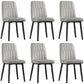 Scandinavian Style Metal Dining Chair Dining Room Armless Solid Back Chair Light Gray 6 Piece Set Black Clearhalo ' kitchen&dining_furn' 'Dining Chairs' 'Dining Tables & Seating' 'dining_chair' 'furn' 'furn_dining_chair' 'Furniture' 'furniture_dining_chair' 'Kitchen & Dining Furniture' 'kitchen' 3968657