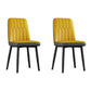 Scandinavian Style Metal Dining Chair Dining Room Armless Solid Back Chair Gray-Yellow 2 Piece Set Black Clearhalo ' kitchen&dining_furn' 'Dining Chairs' 'Dining Tables & Seating' 'dining_chair' 'furn' 'furn_dining_chair' 'Furniture' 'furniture_dining_chair' 'Kitchen & Dining Furniture' 'kitchen' 3968664