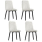 Scandinavian Style Metal Dining Chair Dining Room Armless Solid Back Chair White 4 Piece Set Black Clearhalo ' kitchen&dining_furn' 'Dining Chairs' 'Dining Tables & Seating' 'dining_chair' 'furn' 'furn_dining_chair' 'Furniture' 'furniture_dining_chair' 'Kitchen & Dining Furniture' 'kitchen' 3968668