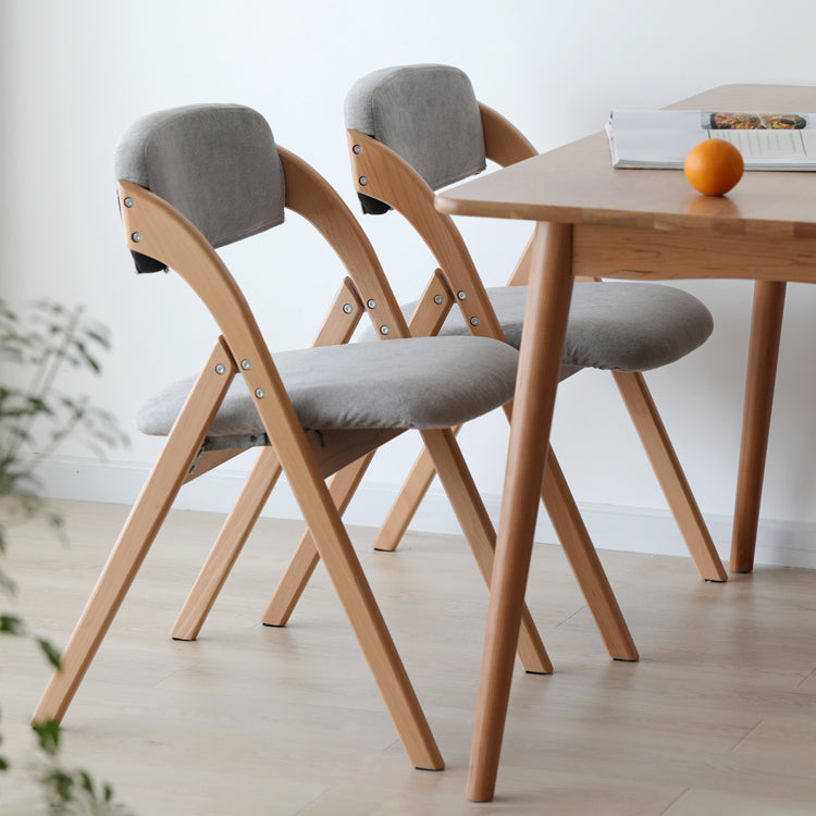 Scandinavian Home Side Chair Upholstered Open Back Wood Folding Dining Room Chair Clearhalo ' kitchen&dining_furn' 'Dining Chairs' 'Dining Tables & Seating' 'dining_chair' 'Furniture' 'furniture_dining_chair' 'Kitchen & Dining Furniture' 'kitchen' 3968696