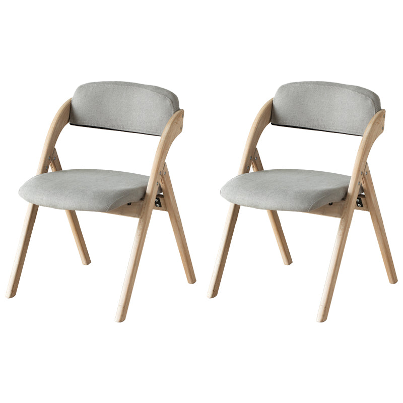 Scandinavian Home Side Chair Upholstered Open Back Wood Folding Dining Room Chair Smoke Gray Gray Set of 2 Clearhalo ' kitchen&dining_furn' 'Dining Chairs' 'Dining Tables & Seating' 'dining_chair' 'Furniture' 'furniture_dining_chair' 'Kitchen & Dining Furniture' 'kitchen' 3968698