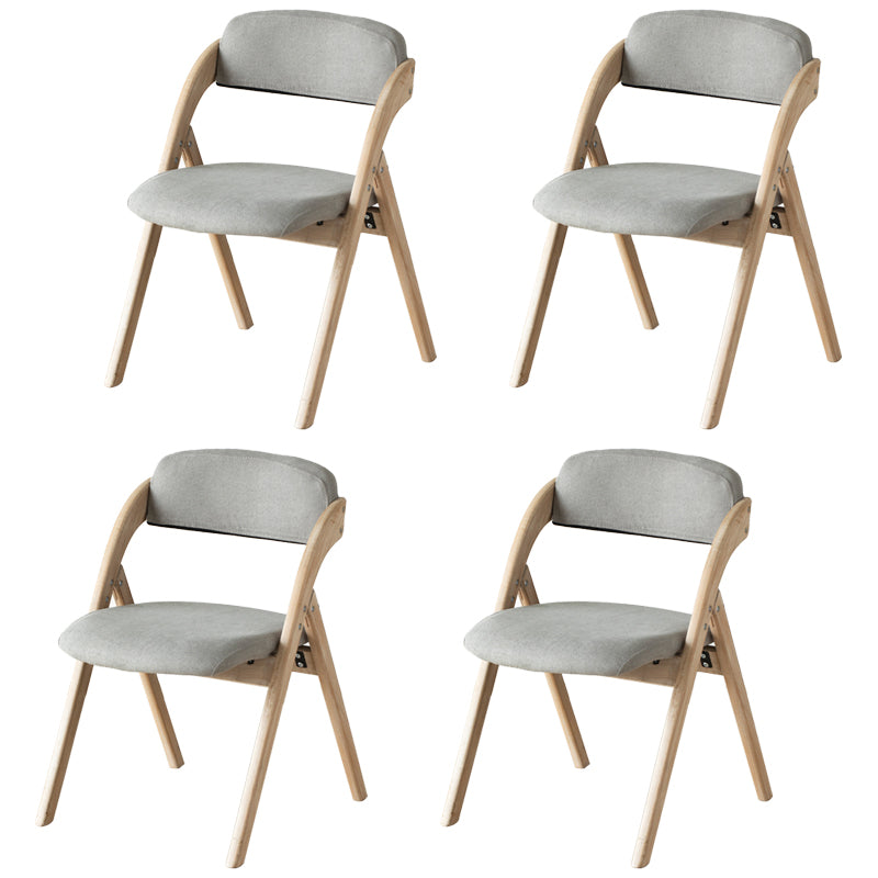 Scandinavian Home Side Chair Upholstered Open Back Wood Folding Dining Room Chair Smoke Gray Gray Set of 4 Clearhalo ' kitchen&dining_furn' 'Dining Chairs' 'Dining Tables & Seating' 'dining_chair' 'Furniture' 'furniture_dining_chair' 'Kitchen & Dining Furniture' 'kitchen' 3968700