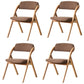 Scandinavian Home Side Chair Upholstered Open Back Wood Folding Dining Room Chair Coffee Natural Wood Set of 4 Clearhalo ' kitchen&dining_furn' 'Dining Chairs' 'Dining Tables & Seating' 'dining_chair' 'Furniture' 'furniture_dining_chair' 'Kitchen & Dining Furniture' 'kitchen' 3968712