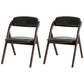 Scandinavian Home Side Chair Upholstered Open Back Wood Folding Dining Room Chair Dark Brown Brown Set of 2 Clearhalo ' kitchen&dining_furn' 'Dining Chairs' 'Dining Tables & Seating' 'dining_chair' 'Furniture' 'furniture_dining_chair' 'Kitchen & Dining Furniture' 'kitchen' 3968717