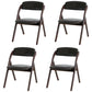 Scandinavian Home Side Chair Upholstered Open Back Wood Folding Dining Room Chair Dark Brown Brown Set of 4 Clearhalo ' kitchen&dining_furn' 'Dining Chairs' 'Dining Tables & Seating' 'dining_chair' 'Furniture' 'furniture_dining_chair' 'Kitchen & Dining Furniture' 'kitchen' 3968718