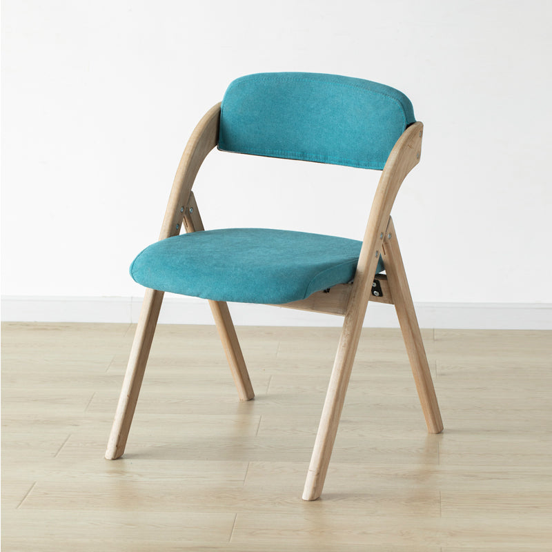 Scandinavian Home Side Chair Upholstered Open Back Wood Folding Dining Room Chair Blue Gray 1 Piece Clearhalo ' kitchen&dining_furn' 'Dining Chairs' 'Dining Tables & Seating' 'dining_chair' 'Furniture' 'furniture_dining_chair' 'Kitchen & Dining Furniture' 'kitchen' 3968719