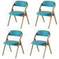 Scandinavian Home Side Chair Upholstered Open Back Wood Folding Dining Room Chair Blue Gray Set of 4 Clearhalo ' kitchen&dining_furn' 'Dining Chairs' 'Dining Tables & Seating' 'dining_chair' 'Furniture' 'furniture_dining_chair' 'Kitchen & Dining Furniture' 'kitchen' 3968721