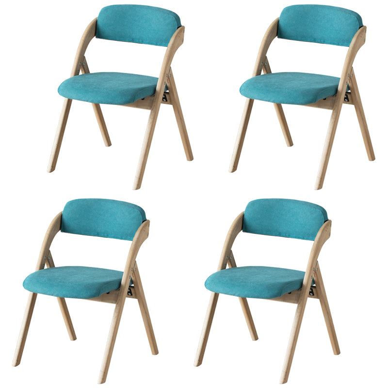 Scandinavian Home Side Chair Upholstered Open Back Wood Folding Dining Room Chair Blue Gray Set of 4 Clearhalo ' kitchen&dining_furn' 'Dining Chairs' 'Dining Tables & Seating' 'dining_chair' 'Furniture' 'furniture_dining_chair' 'Kitchen & Dining Furniture' 'kitchen' 3968721