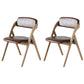 Scandinavian Home Side Chair Upholstered Open Back Wood Folding Dining Room Chair Red Brown Gray Set of 2 Clearhalo ' kitchen&dining_furn' 'Dining Chairs' 'Dining Tables & Seating' 'dining_chair' 'Furniture' 'furniture_dining_chair' 'Kitchen & Dining Furniture' 'kitchen' 3968729