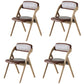 Scandinavian Home Side Chair Upholstered Open Back Wood Folding Dining Room Chair Red Brown Gray Set of 4 Clearhalo ' kitchen&dining_furn' 'Dining Chairs' 'Dining Tables & Seating' 'dining_chair' 'Furniture' 'furniture_dining_chair' 'Kitchen & Dining Furniture' 'kitchen' 3968730