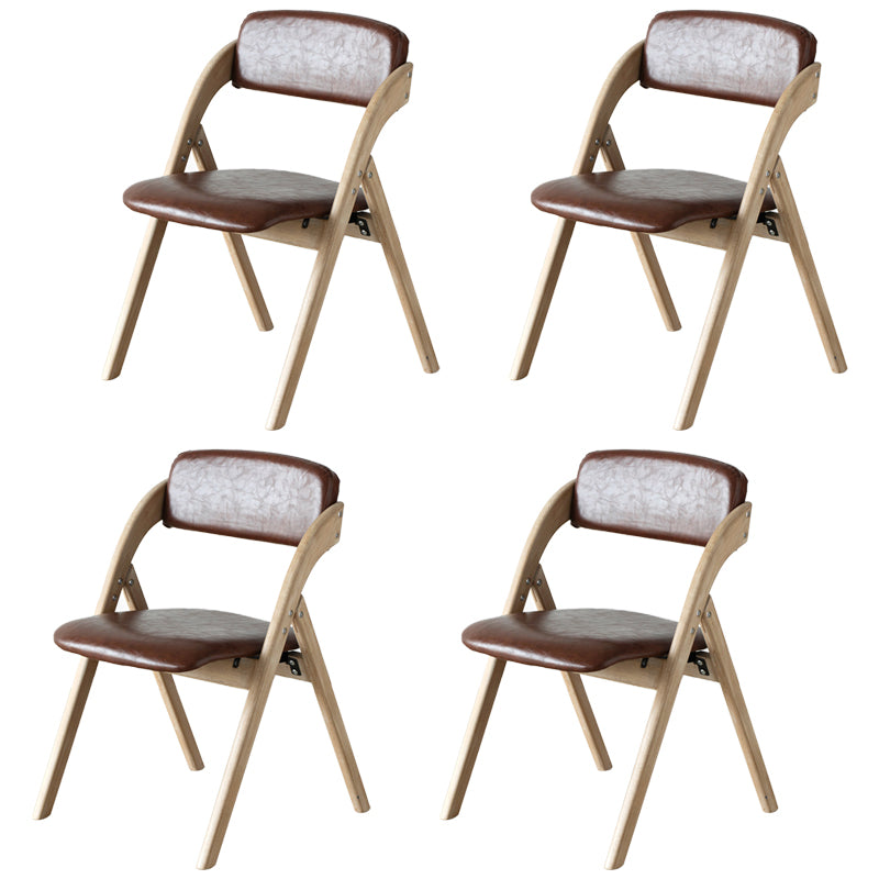 Scandinavian Home Side Chair Upholstered Open Back Wood Folding Dining Room Chair Red Brown Gray Set of 4 Clearhalo ' kitchen&dining_furn' 'Dining Chairs' 'Dining Tables & Seating' 'dining_chair' 'Furniture' 'furniture_dining_chair' 'Kitchen & Dining Furniture' 'kitchen' 3968730