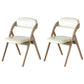 Scandinavian Home Side Chair Upholstered Open Back Wood Folding Dining Room Chair Off-White Gray Set of 2 Clearhalo ' kitchen&dining_furn' 'Dining Chairs' 'Dining Tables & Seating' 'dining_chair' 'Furniture' 'furniture_dining_chair' 'Kitchen & Dining Furniture' 'kitchen' 3968738