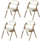 Scandinavian Home Side Chair Upholstered Open Back Wood Folding Dining Room Chair Off-White Gray Set of 4 Clearhalo ' kitchen&dining_furn' 'Dining Chairs' 'Dining Tables & Seating' 'dining_chair' 'Furniture' 'furniture_dining_chair' 'Kitchen & Dining Furniture' 'kitchen' 3968739