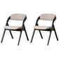 Scandinavian Home Side Chair Upholstered Open Back Wood Folding Dining Room Chair Khaki Brown Set of 2 Clearhalo ' kitchen&dining_furn' 'Dining Chairs' 'Dining Tables & Seating' 'dining_chair' 'Furniture' 'furniture_dining_chair' 'Kitchen & Dining Furniture' 'kitchen' 3968741