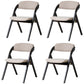 Scandinavian Home Side Chair Upholstered Open Back Wood Folding Dining Room Chair Khaki Brown Set of 4 Clearhalo ' kitchen&dining_furn' 'Dining Chairs' 'Dining Tables & Seating' 'dining_chair' 'Furniture' 'furniture_dining_chair' 'Kitchen & Dining Furniture' 'kitchen' 3968742