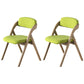 Scandinavian Home Side Chair Upholstered Open Back Wood Folding Dining Room Chair Green Gray Set of 2 Clearhalo ' kitchen&dining_furn' 'Dining Chairs' 'Dining Tables & Seating' 'dining_chair' 'Furniture' 'furniture_dining_chair' 'Kitchen & Dining Furniture' 'kitchen' 3968747