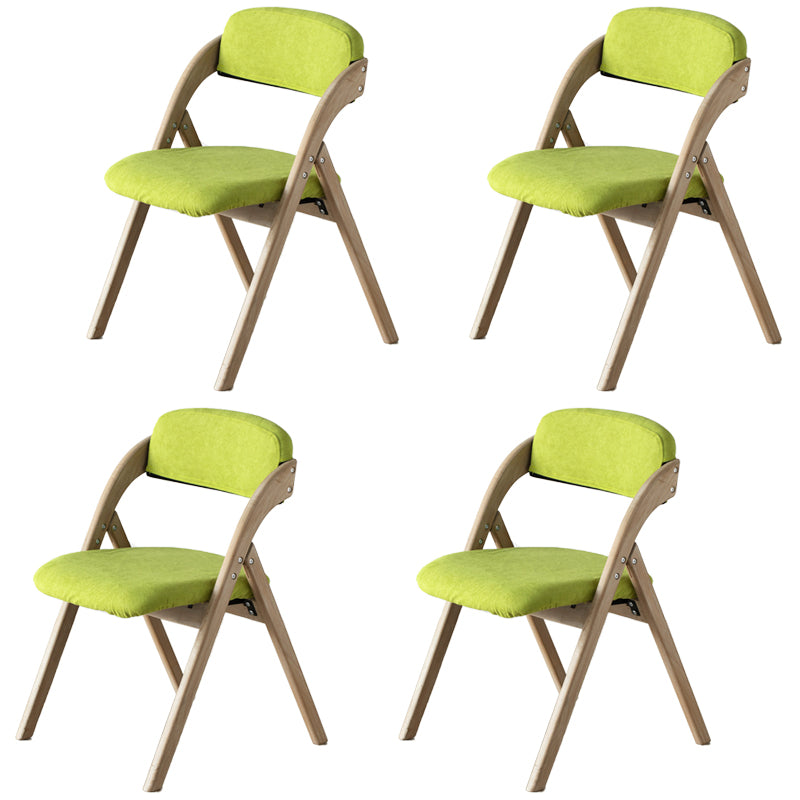 Scandinavian Home Side Chair Upholstered Open Back Wood Folding Dining Room Chair Green Gray Set of 4 Clearhalo ' kitchen&dining_furn' 'Dining Chairs' 'Dining Tables & Seating' 'dining_chair' 'Furniture' 'furniture_dining_chair' 'Kitchen & Dining Furniture' 'kitchen' 3968748