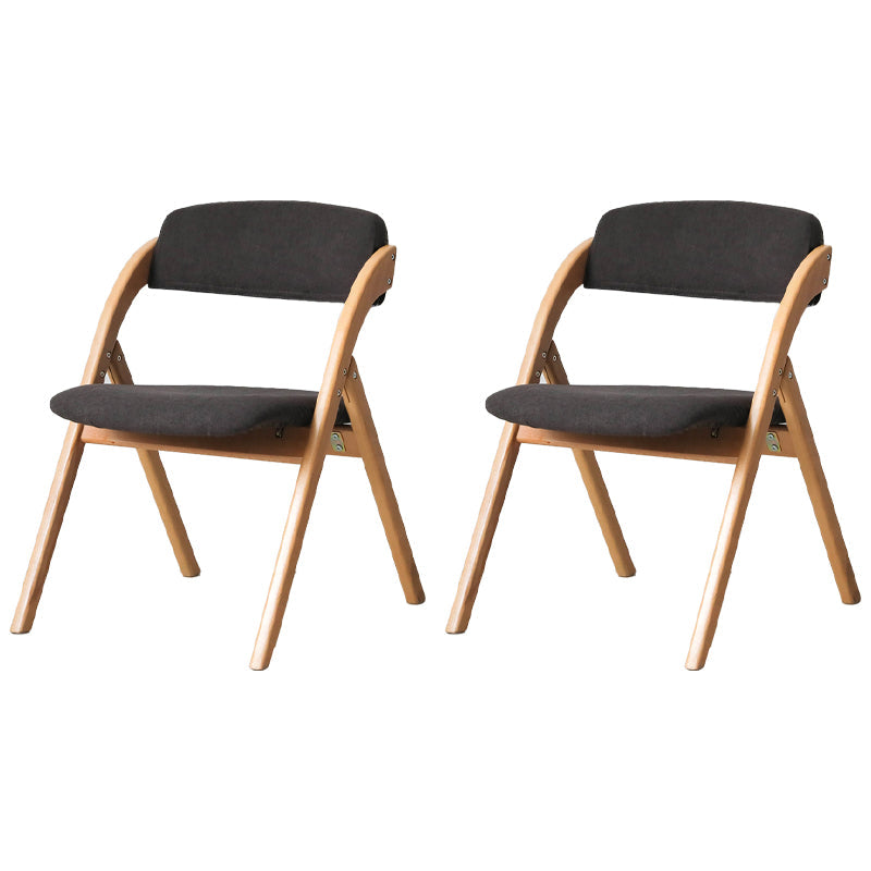 Scandinavian Home Side Chair Upholstered Open Back Wood Folding Dining Room Chair Brown Natural Wood Set of 2 Clearhalo ' kitchen&dining_furn' 'Dining Chairs' 'Dining Tables & Seating' 'dining_chair' 'Furniture' 'furniture_dining_chair' 'Kitchen & Dining Furniture' 'kitchen' 3968750