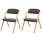 Scandinavian Home Side Chair Upholstered Open Back Wood Folding Dining Room Chair Red Brown Natural Wood Set of 2 Clearhalo ' kitchen&dining_furn' 'Dining Chairs' 'Dining Tables & Seating' 'dining_chair' 'Furniture' 'furniture_dining_chair' 'Kitchen & Dining Furniture' 'kitchen' 3968753